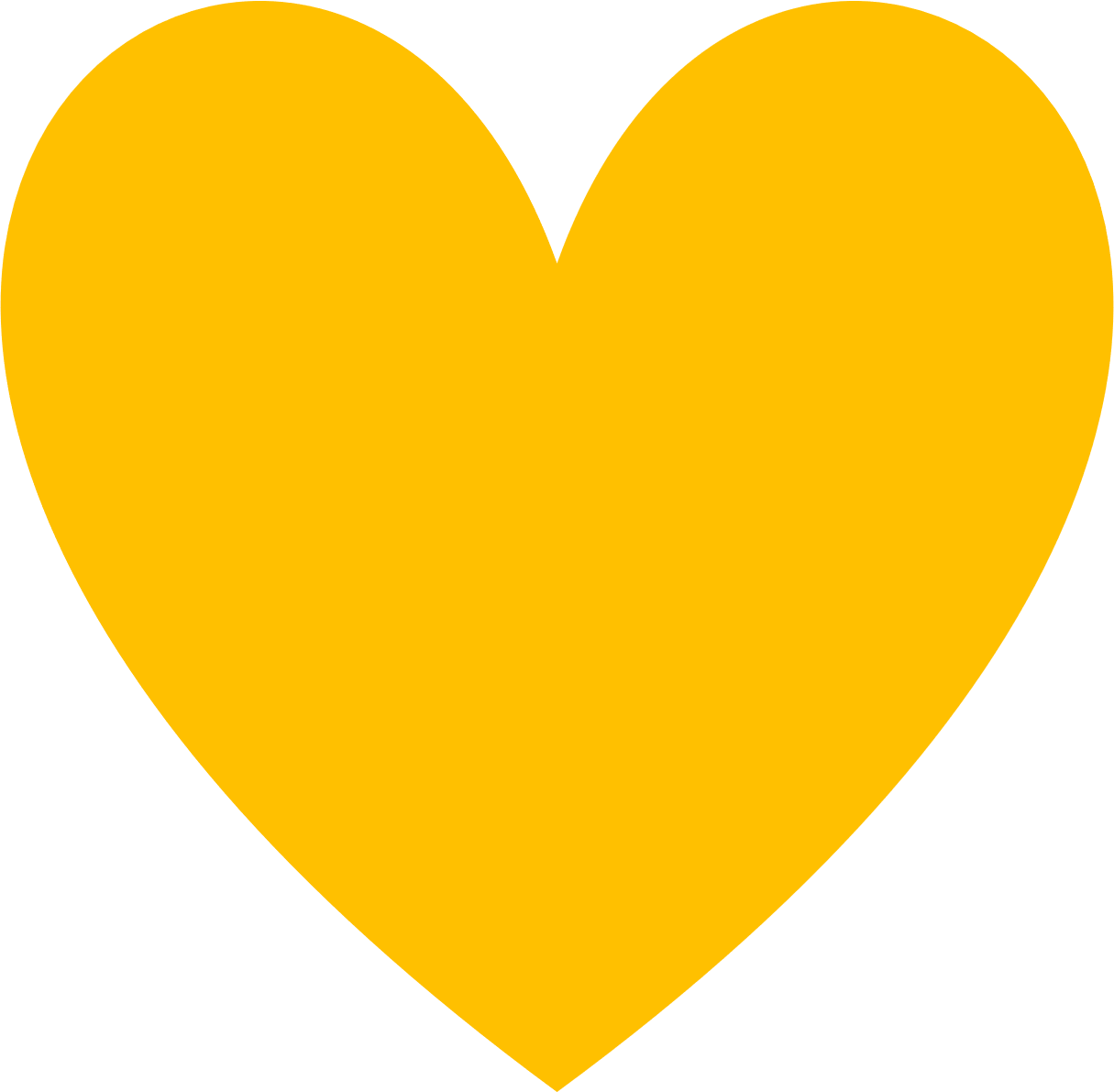 coeur jaune